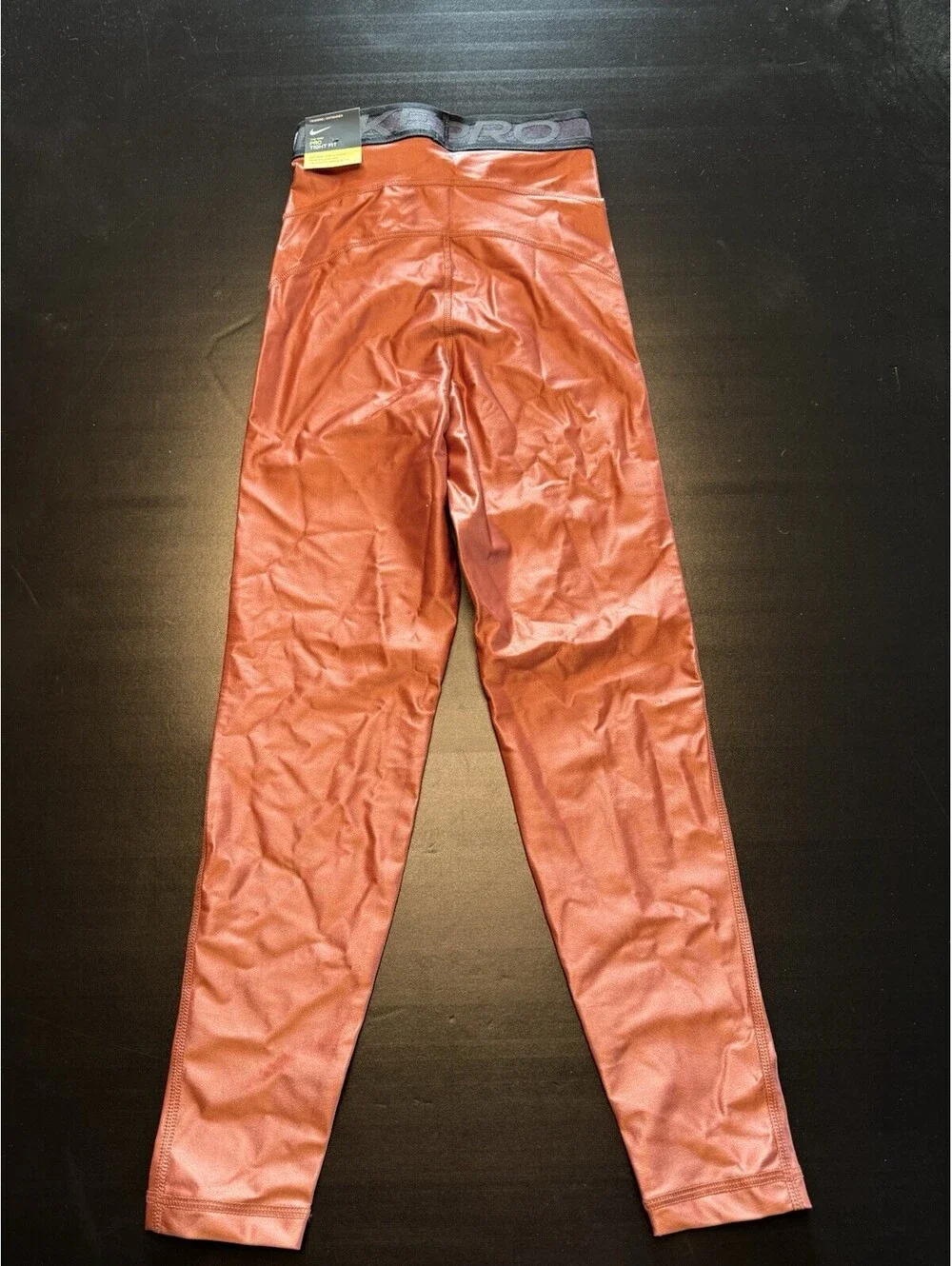 Nike Pro Metallic Cool Rose High-Waisted 7/8 Training Tights DA0570-691 Size XXS